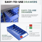 100 Drawers Nut and Bolt Organizer, 26x9x46 Stainless Steel Parts Cabinet with Shelfs & Labels Bolt Organizer for Workshop Tool & Hardware Storage and Organization (100 Drawers)