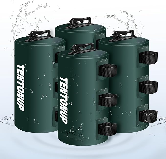 Canopy Water Weight Bags, 88 LBS Heavy Duty Canopy Weights Set of 4, Tent & Gazebo Leg Weights for Pop Up Canopy, Carport, Green