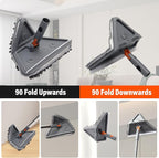 Wall mop Cleaner with 8 Replacement Pads,Wall Cleaning mop with Extension Pole 29" to 85",360° Folding Rotating Baseboard Cleaner Tool with Long Handle for Painted Walls, Window, Floor,Ceiling