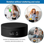 Hoteam Turner Cup Rotating Display Stand for Epoxy Glitter Tumbler Display Turner 360 Degree Tumbler Spinner Automatic Spinning Rotating Platform Mute Photography Turntable(Black,3 Pcs)