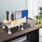 Manual Bottle Label Machine, Round Bottle Labeling Machine Desktop Label Applicator for Round/Square/Polygonal/Hexagonal Bottles
