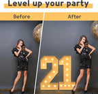 imprsv 4FT Marquee Numbers,DIY Light Up Numbers for 30th Birthday Decorations, Party Party Decorations,Anniversary Party Decor,Mosaic Number for Balloons Number 3,Pre-Cut Foam Board Kit