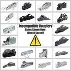 2-5/16" Heavy Duty Trailer Hitch Lock - Ball Coupler&Safety Chains Anti-Theft,Travel RV/Pop-Up Camper/Boat/Truck/Motorcycle/ATV/UTV/Flatbed/Cargo/Dump/Utility Trailer Tongue Lock Secure Design