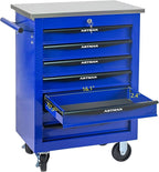 7 Drawer Rolling Tool Chest with Locker, 22.2" D Metal Movable Lockable Tool Cart Box Multi-Functional Hardware Storage Cabinet Box for Warehouse Basement Home Pantry Garage