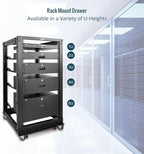 Tecmojo 6U Rack Drawer,Rack Mount Drawer for 19in Network Equipment/Server/AV Rack or Cabinet Enclosure,Sliding and Lockable Server Rack Drawer - Load-Bearing 44lb (20kg),with Cable Management Holes