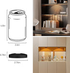 Yiliaw Rechargeable Puck Lights with Remote, 6 Pack Magnetic Under Cabinet Lighting, 1500mAh Battery Operated LED Tap Lights with Dimmer & Timmer for Kitchen, Closet, Shelf - 3 Color Temps, Black