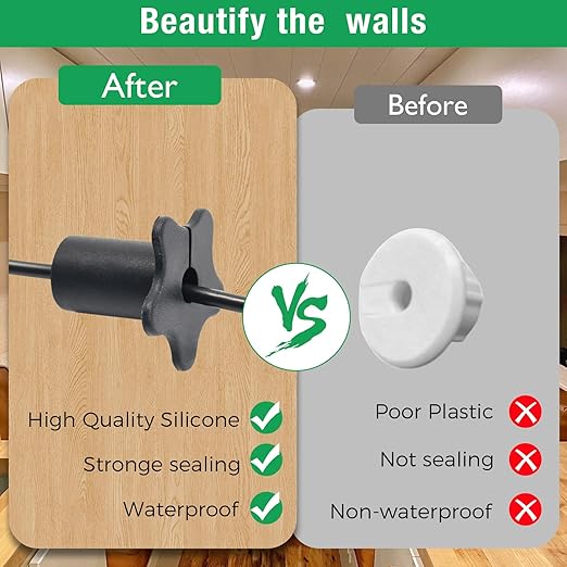 2pc Starlink Cable Grommet 5/8" Silicone Waterproof Wall Hole Pass Through Split Cable Bushings for TV Wire Ethernet Cord, Starlink Cable Routing Kit Accessories, 27.6mm/1.09" Ht, White