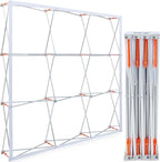 7.38 x 7.38 ft Portable Pop up Display Stand Trade Show Backdrop Tension Booth Collapsible Trade Show Booth for Exhibit, Conference, Weddings, Party, Collapsible Space Truss (Frame Only)