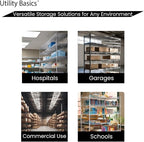 NSF Commercial 4-Tier Wire Shelving with Wheels, 60"x18"x72" Heavy Duty Metal Shelves 3200 lbs Max Capacity, Black Storage Rack for Garage Kitchen Pantry Warehouse