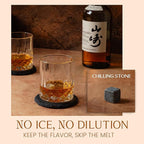 Mixology & Craft Whiskey Gift Set, Whiskey Glass Set with Rustic Wooden Crate, 8 Granite Whiskey Rocks Chilling Stones, 10oz Glasses, Raffle Gift for Men, Dad, Husband, Boyfriend - Jameson Dark Brown