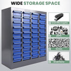 40 Drawers Alloy Steel Nut and Bolt Organizer, Parts Cabinet with Adjustable Shelves and Label Stickers, Bolt Organizer for Nuts Bolts Parts Screws Small Items