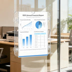 Acrylic Sign Holder 8.5 x 11, 6 Packs Flyer Holder for Business, Clear Sign Holder with Suction Cups for Menu, Notice, Frames Glass Door Window Display Stand for Store, Restaurant, Office