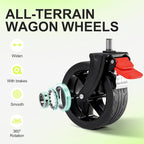 Collapsible Wagon with Wheels,Wagons Carts Foldable Wagon Cart with Flexible Handle, Lightweight Portable Folding Utility Grocery Shopping Cart for Grocery Sports Garden Camping(Pink)
