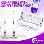 25 Count Disposable Pads for Swiffer Power Mop,Replacement for Swiffer Mopping Pads Refills Compatible with Swiffer Power Mop Pads,Multi-Surface Safe on All Finished Floors Cleaning