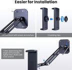 Extended Version Tablet Wall Mount Holder, 15" Aluminium Wall Mount for IPad with 360° Adjustable Rotating Base for iPad Pro Air Mini, Galaxy Tab, All 4.7-13" Phones and Tablets (Long Style)