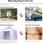 ABCCANOPY Heavy Duty Easy Pop up Canopy Tent with Sidewalls 10x20, Forest Green