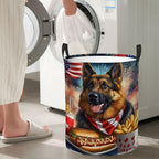 German Shepherd Food Laundry Basket Foldable Laundry Baskets With Handles for Bedroom Bathroom Toys Decorative Basket