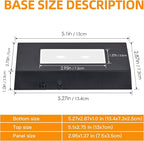 EUSTUMA LED Light Base Rectangle Display Stand In A Variety of Colors,Lighted Up Stand Color Changing Small LED for 3D Glass Crystal Art,Holiday Party Decoration. (Black, Medium)