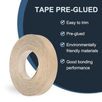 PATIKIL White Oak Edge Banding, 1 in x 49.2 ft Wood Veneer Tape, Pre-glued Flexible