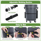 6PCS Trash Can Caddy Bags Fit 32-55 Gallon Garbage Bin, Garbage Bin Caddy Bag with 13 Pockets Compatible with Brute & Uline, Commercial Cleaning Supplies Organizer Bag & Janitorial Duties(6PCS)