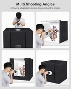 PULUZ Studio Light Box Photography, 31x31 inch Large Photo Light Box with 234 LED Beads, CRI >95, Professional Portable Photo Booth Shooting Tent Kit with 4 Color PVC Backdrops for Product Photography