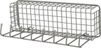 Spectrum Pegboard & Wall Mount Wire Basket With 8-Hook Station (Industrial Gray) - Storage & Organizer For Garage, Tools, Shed, Home, Work Bench, Crafts, & More