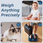 GE Baby Scale Digital for Body, Multifunctional Smart Weight Bathroom Weighing Accurate Electric for Puppy, Cat, Adult, Pet, Women, 400lbs