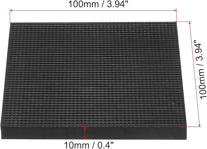PATIKIL Rubber Anti-Vibration Pads, 4 Pcs Square Vibration Isolation Mats 3.94" x 3.94" x 0.4" for HVAC, Air Conditioner, Air Compressor, Washer, Dryer, Black