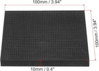 PATIKIL Rubber Anti-Vibration Pads, 4 Pcs Square Vibration Isolation Mats 3.94" x 3.94" x 0.4" for HVAC, Air Conditioner, Air Compressor, Washer, Dryer, Black