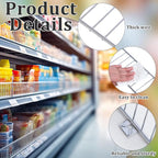 10 Pcs Retail Gondola Shelf Front Wire Fence Guard Rail 48" x 3" Sturdy Metal Supermarket Guardrail Chrome Commodity Organization Baffle Display Enhancer for Retail Stores Fruit Fresh Food