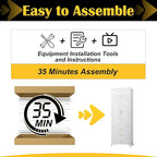 90" Kitchen Pantry Cabinet with 3 Drawer,Metal Storage Cabinets with Doors and 4 Adjustable Shelves,White Kitchen Cabinet with 2 Gold Handles,Food Cupboard for Livingroom,Pantry, Bathroom