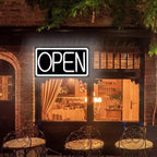 Open Signs for Business Ultra Bright LED Neon Open Signs 16 Inch Plug In Electric Light Up Open Sign with Hours ON/OFF Switch for Business Storefront Window Glass Door Shop Florists Bar Salon Cafes