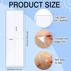 Chinco 50 Pack Clear Adhesive Pockets, Labels for Storage Bins, Plastic Self Adhesive Index Card Holder with Top Open for Organizing Bins Box Drawer(18 x 4 Inches)
