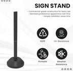 OrangeStar 6-Pack 41" Commercial Sign Holder with Water Weighted Base Set Kit, Portable Warning Sign Stand for Parking Lots, Construction Sites, Events, Includes Bolts & Nuts