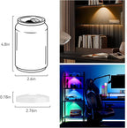 Rechargeable Puck Lights with Remote, 3 Pack Magnetic Under Cabinet Lighting, 1500mAh Battery Operated LED Tap Lights with Dimmer & Timmer for Kitchen, Closet, Shelf - 3 Color Temps & 12 RGB, White