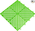 Big Floors RaceDeck Free-Flow Open Rib Self-Draining Design, Durable Copolymer Plastic Interlocking Modular Garage Flooring Tile (Sublime, 48 Pack of 12 x 12" Tiles)