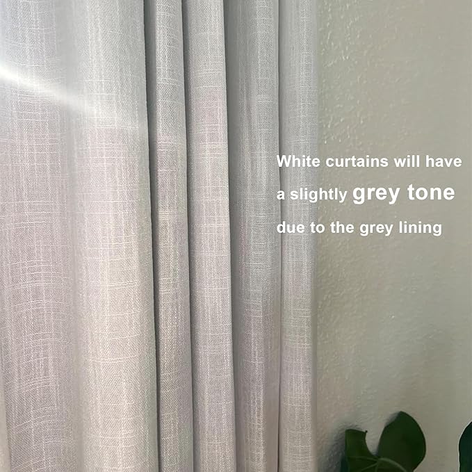 Vision Home White Pinch Pleated Full Blackout Curtains Thermal Insulated Window Curtains 90 inch for Living Room Bedroom Room Darkening Pinch Pleat Drapes with Hooks Back Tab 2 Panel 40" Wx90 L