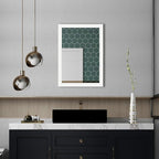 Ruomeng Rectangular Wall Mirror 20" x 28" for Bathroom, Bedroom, Entryway, Living Room, White