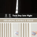 Vision Home Natural Pinch Pleated Full Blackout Curtains Linen Blended Room Darkening Window Curtains 112 inch for Living Room Bedroom Thermal Insulated Pinch Pleat Drapes with Hooks 60" Wx112 Lx1