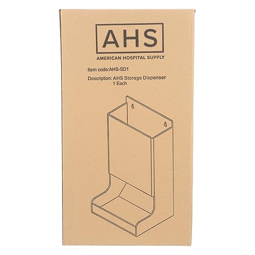 AHS Acrylic Glove Dispenser – Heavy-Duty Clear Holder for Gloves, Masks, Glasses, Shoe Covers, Hair Nets, Trash Bags & More | Freestanding Mount | 8.5"L x 7.2"W x 15.4"H | Pack of 1