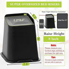 Bed Risers 1 inch, 2 inch, 3 inch, 4 inch, 6 inch, 8 inch Heavy Duty, Oversized Furniture Riser for Couch Sofa Table Chair Leg Frame Dorm, Support up to 6000 Lbs (Black 8 Pack, 8 inch)- 9