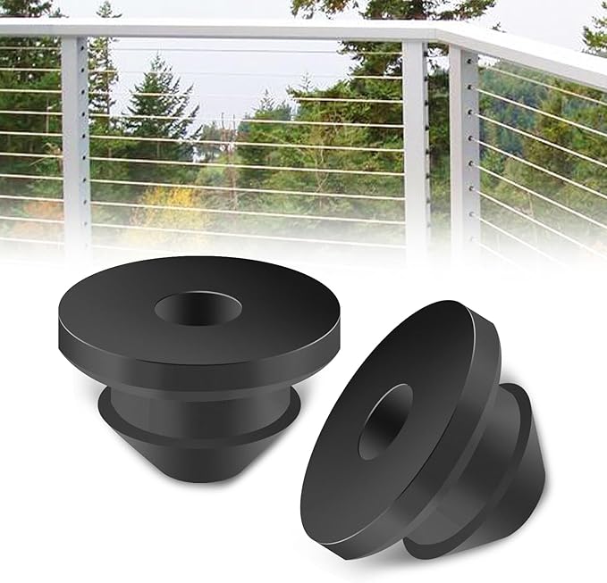 300Pack Rubber Cable Railing Grommets for 1/8" 5/32" 3/16" Cables for Wood/Metal Cable Railing Posts, 1/8" Level line Cable Railing Grommet,Cable Railing kit for Metal Posts……