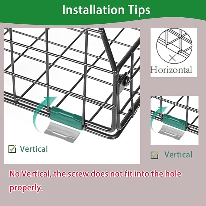 4 Pack Stackable Wire Baskets with Fixed Wooden Top, Vegetable Fruit Storage Bins for Onion Potato Snack, Pantry Baskets for Kitchen Cabinet Countertop, Pantry Organizers and Storage Rack