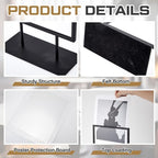 Zhengmy Tabletop Sign Holder with Flat Base Double Sided Countertop Sign Holder Desktop Display Stand Metal Poster Display Stand for Office Store Restaurant Hotels, Black (11" X 14",Vertical,1 Pcs)