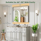 40X36 Black Bathroom Mirror for Over Sink, Metal Framed Vanity Mirror Wall Mounted, Rectangle Mirror for Bedroom Living Room Restroom Entryway, Anti-Rust, HD Tempered Glass