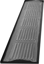 Repa Market Air Vent Cover 20x4 Inch (Outer Dimensions) Black Galvanized Steel Louvered Grill Cover with Mesh Screen/Wall or Ceiling Vent/HVAC Register for Indoor and Outdoor Ventilation