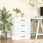 GOFLAME Stackable 2-Drawer Dresser, Wood Horizontal Storage Organizer with Metal Handle & Smooth Sliders, Lateral File Cabinet with Anti-tilt Kit for Bedroom Office, White