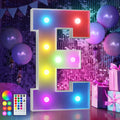 imprsv 3FT Colorful Marquee Letters E, 18 Colors Large Light up Letters Alphabet Sign with Remote, Big Marry Me Sign, Birthday Party Decorations Anniversary Wedding Decoration