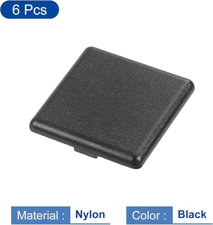 uxcell 14Pcs Extruded End Cap Nylon, 40x40mm T-Slot Aluminum Profile 4040 European Standard End Cap Extrusion Plug for Trolley, Fish Tank Rack, Storage Rack, Black