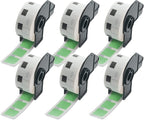 BETCKEY - Square Labels Replacement for Brother DK-1221 (0.9 in x 0.9 in), Compatible with Brother QL Label Printers [6 Rolls/6000 Labels, Green]